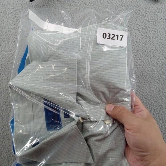 David Donahue Shirt Mens 17 White Grid Micro Check Button‎ Up Office Workwear - Picture 8 of 8